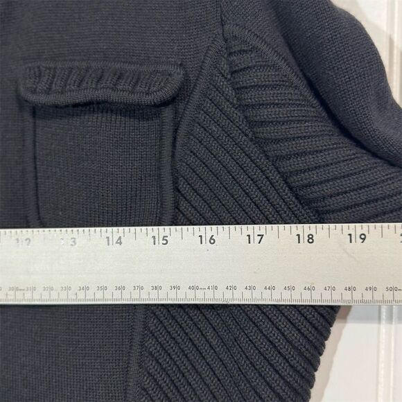 Diane von Furstenberg Wool Military Cardigan Jacket Black M Women’s 100% Wool - Picture 4 of 8